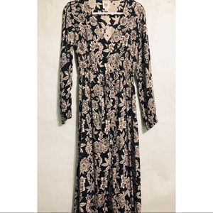 Billabong Black and Cream Floral Maxi Dress